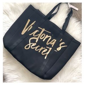 Victoria Secret Black & Gold Tote